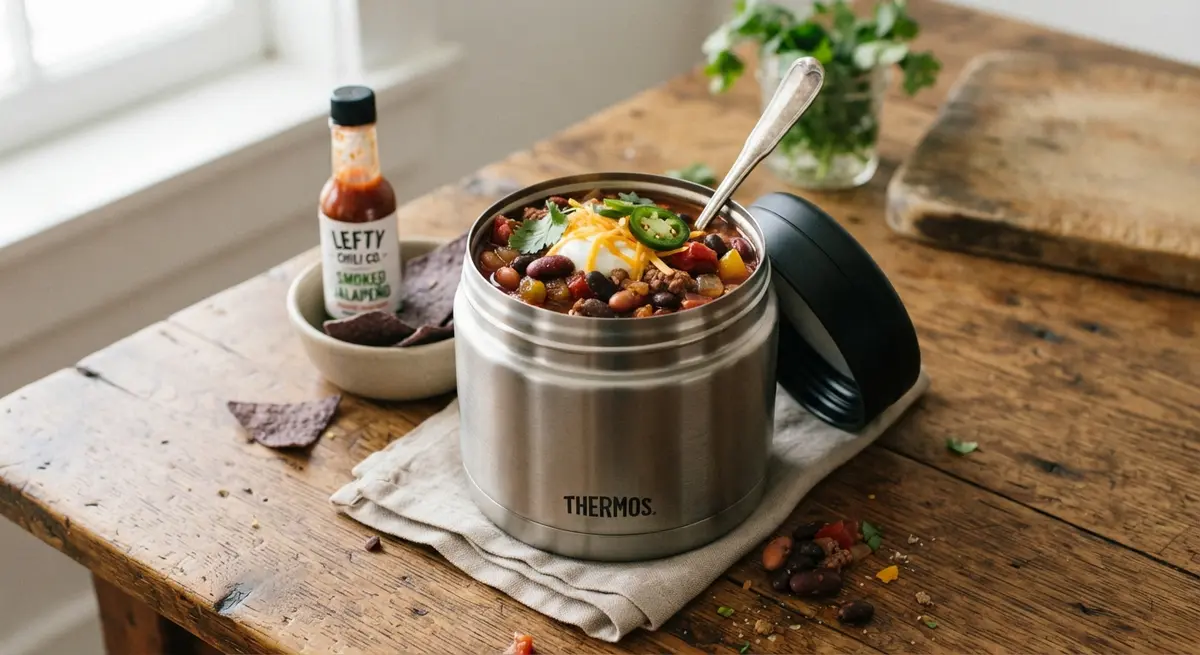 Leftover Chili in Thermos